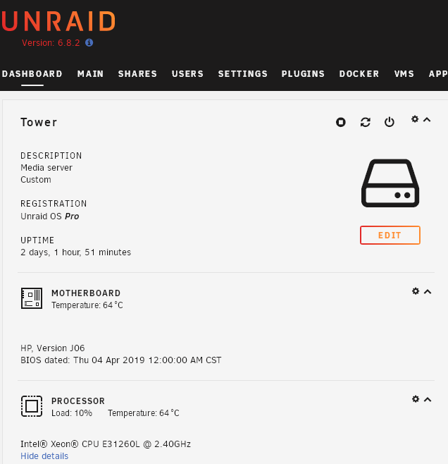 unRaid系列八：显示主板、CPU传感器温度